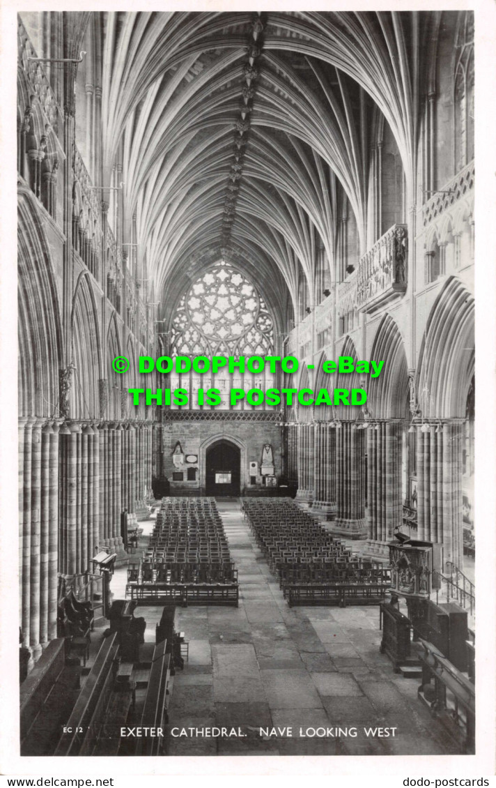 R535629 Exeter Cathedral. Nave Looking West. Jarrold. RP - World