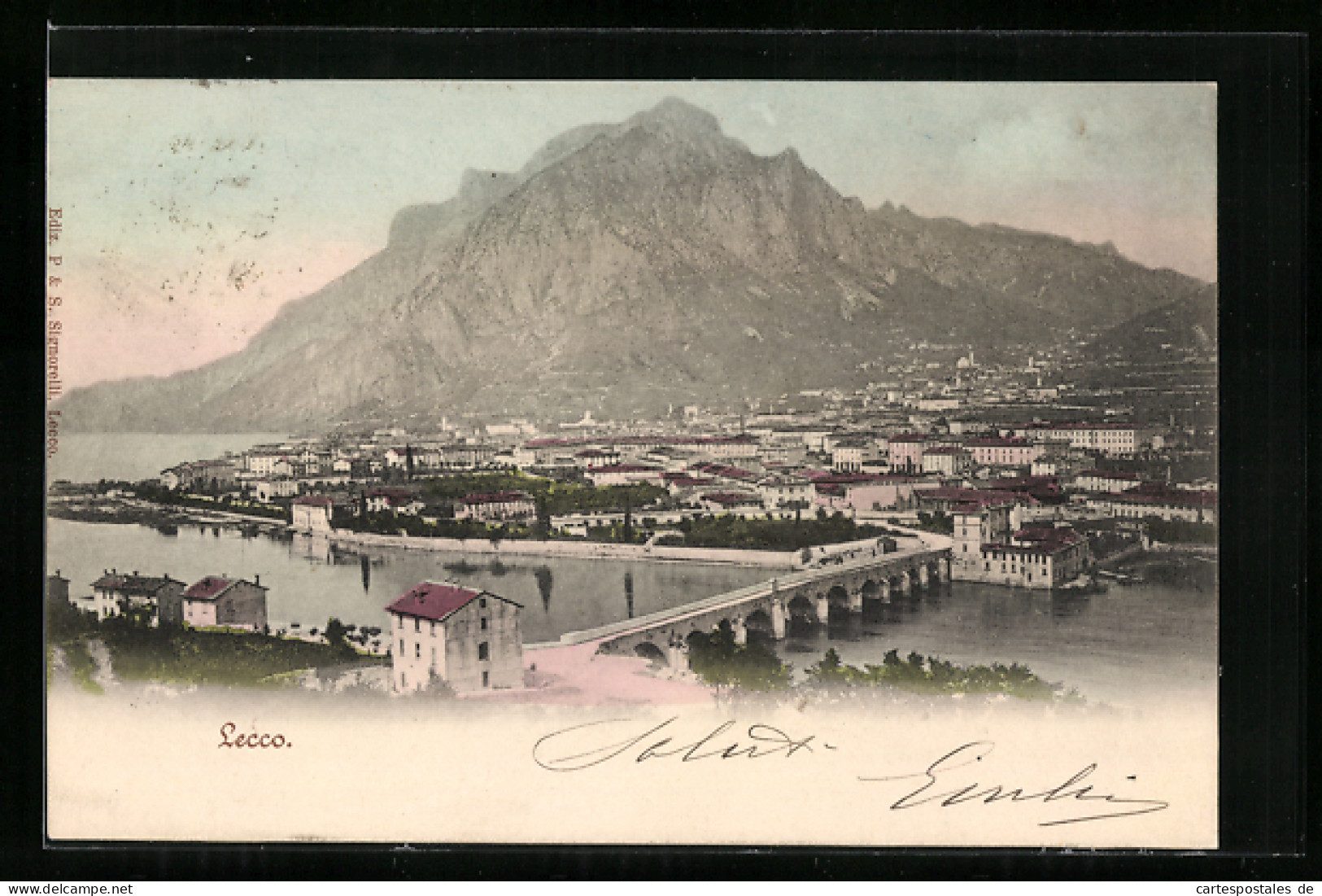 Cartolina Lecco, Panoramablick Auf Stadt Und Berge  - Lecco