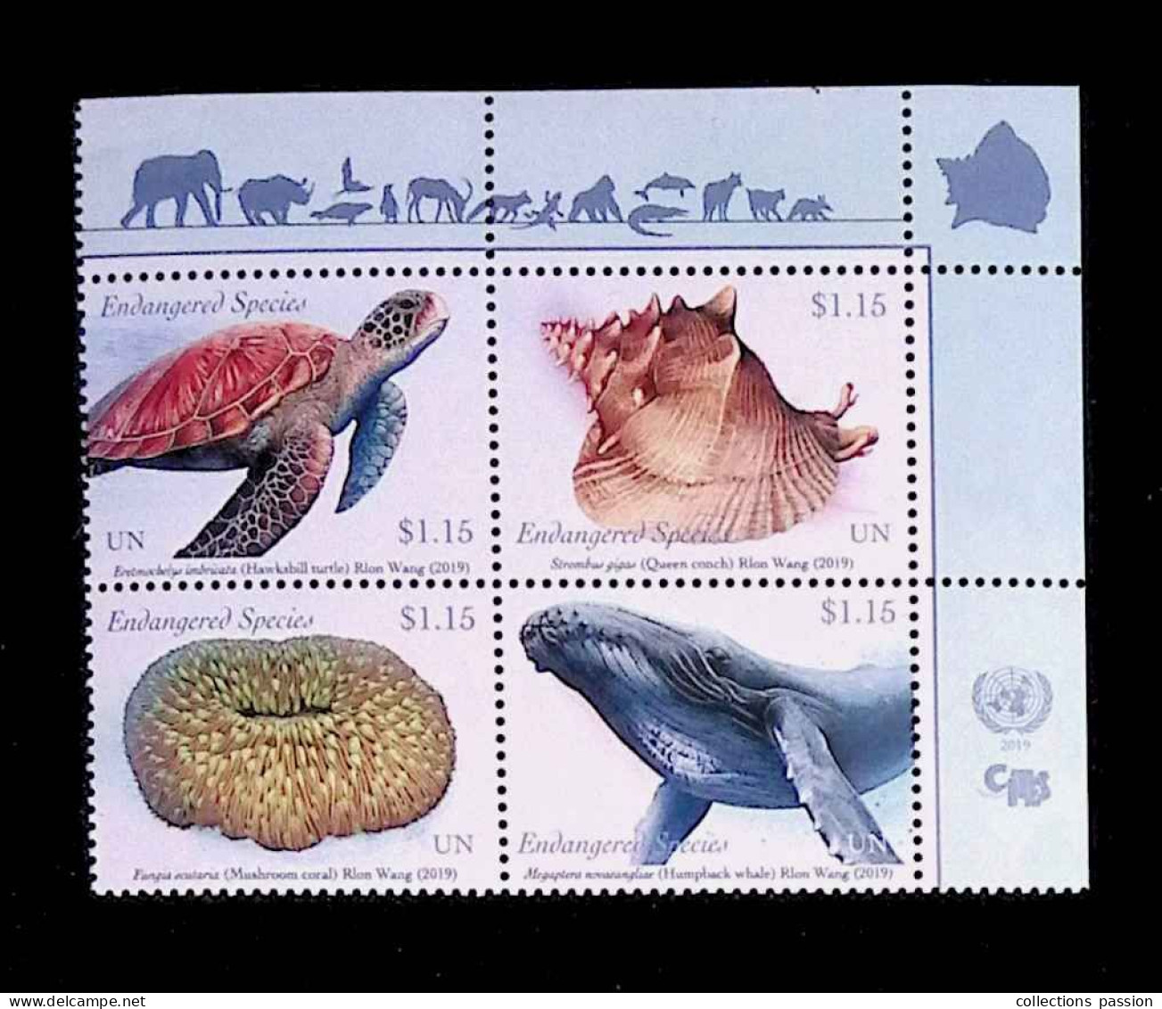 CL, Blocs Et Feuillets, Block, Nations Unies , United Nations, NY, New York, 2019, ENDANGERED SPECIES - Unused Stamps