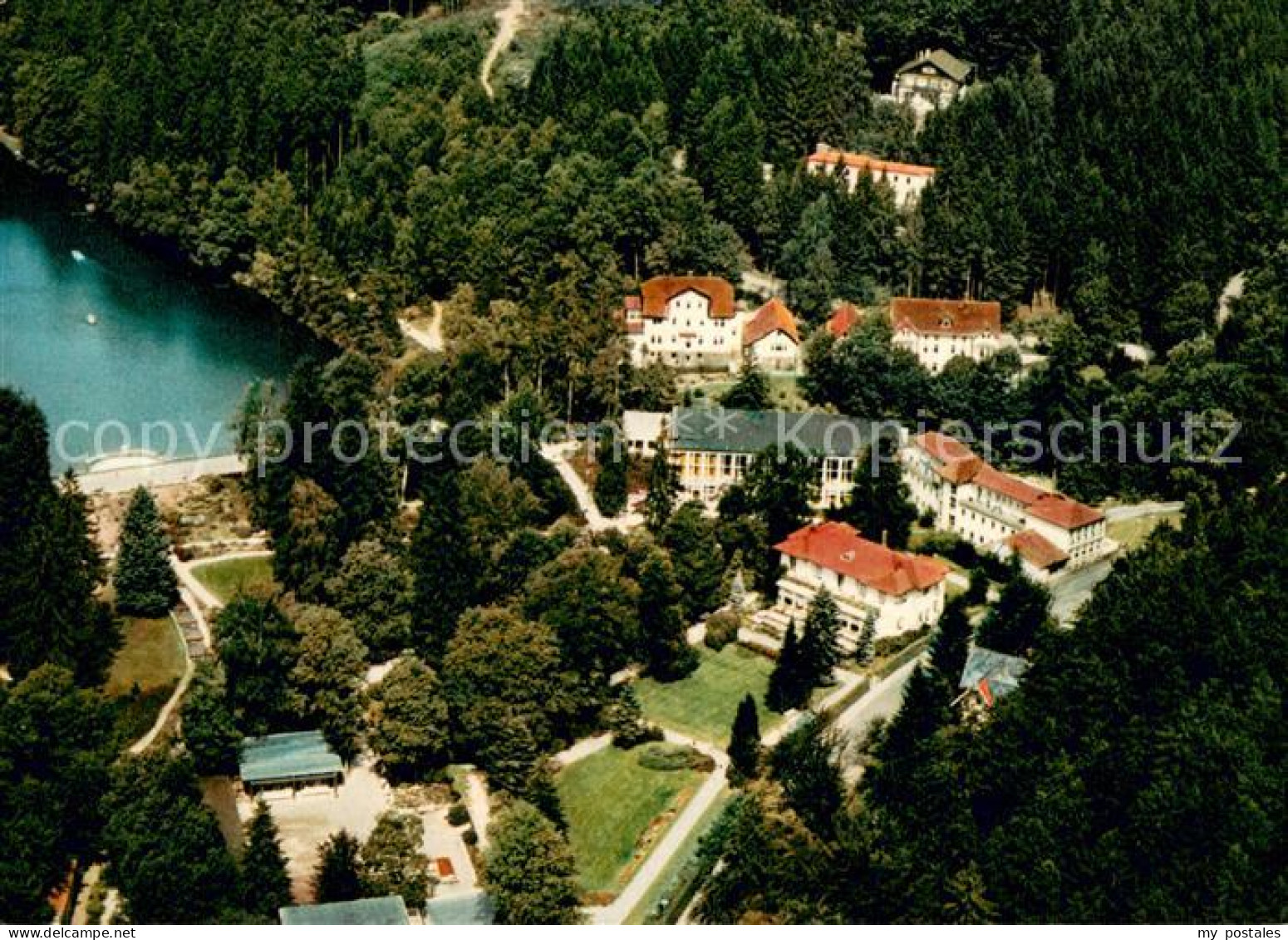 73779738 Bad Sachsa Harz Kurpark Mit Kurhaus Und Schmelzteich Fliegeraufnahme Ba - Bad Sachsa