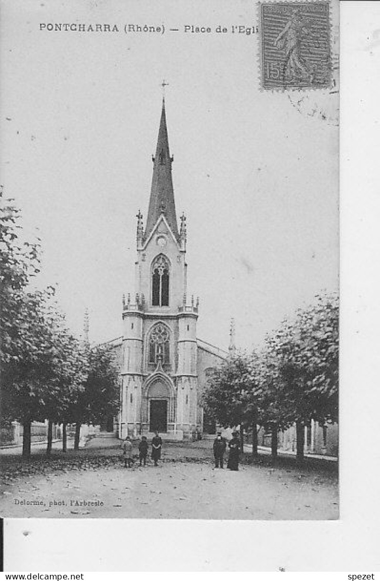 PONTCHARRA : Place De L'Eglise - Pontcharra-sur-Turdine