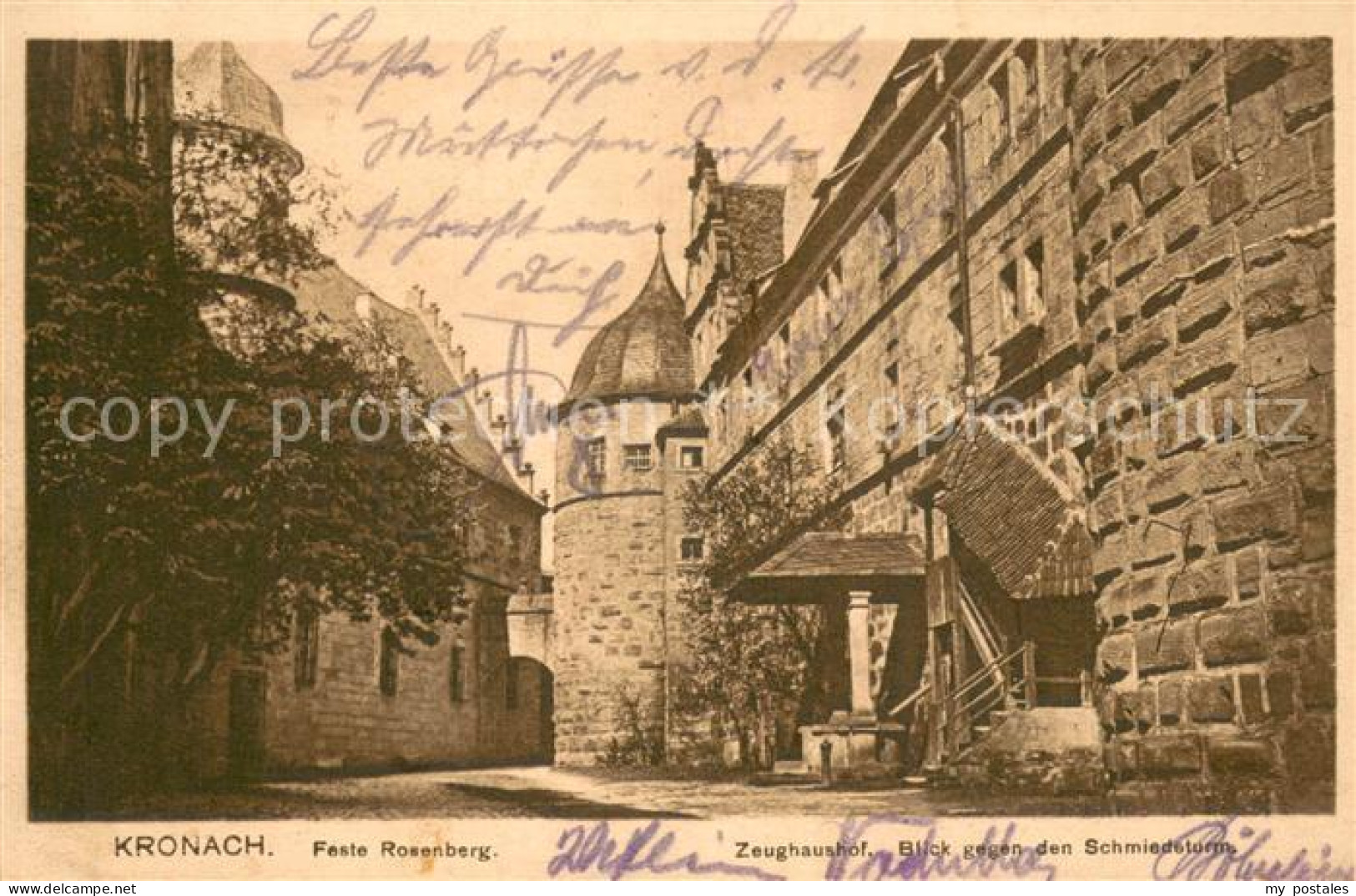 73779647 Kronach Oberfranken Feste Rosenberg Zeughaushof Schmiedeturm Kronach Ob - Kronach