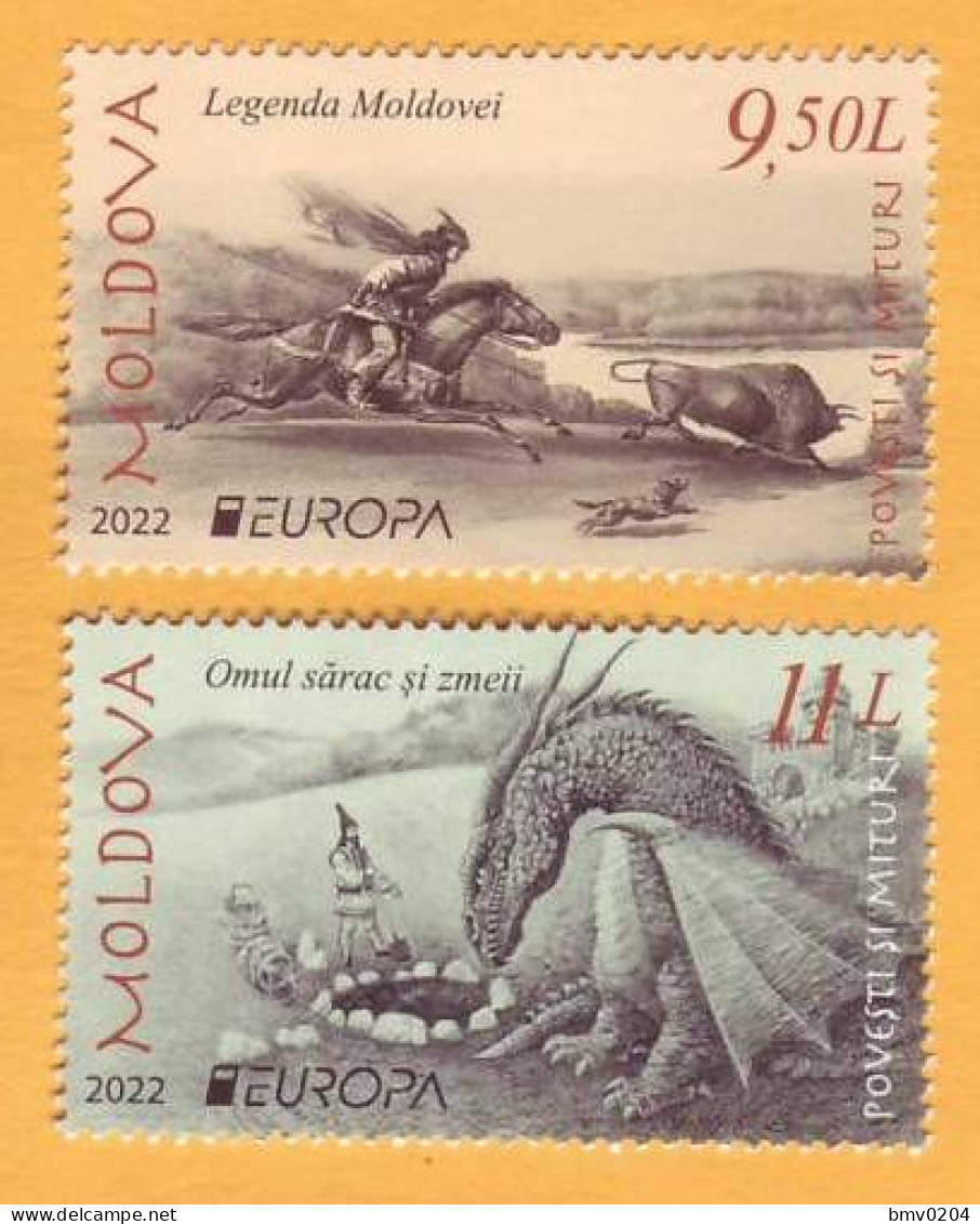 2022  Moldova Moldavie  Europa-cept  2022. Stories & Myths  2v Mint - Moldavia