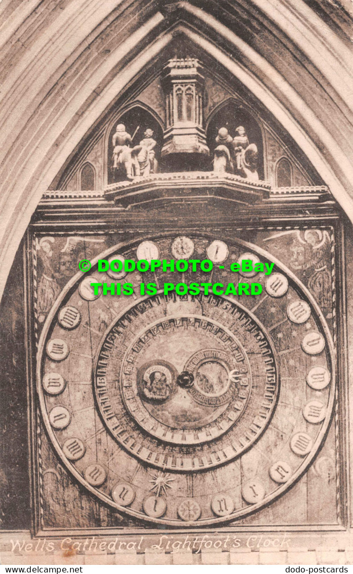 R535801 Wells Cathedral. Lightfoot Clock. F. Frith. No. 31340. 1919 - Monde