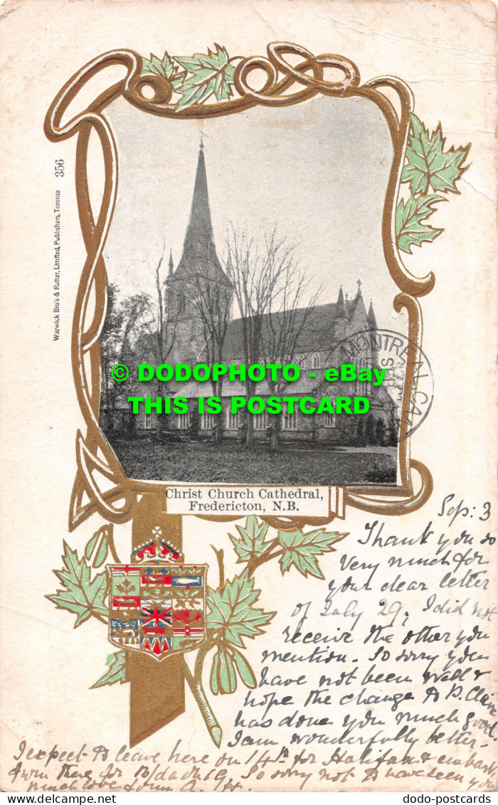 R535808 Fredericton. N. B. Christ Church Cathedral. Warwick Bros. 1904 - Monde