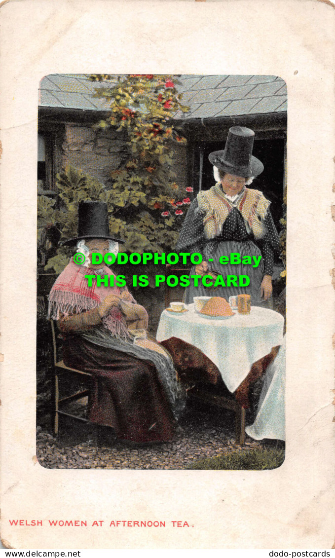 R535824 Welsh Women At Afternoon Tea. F. Hartmann. Real Glossy Panel Series 3819 - Monde