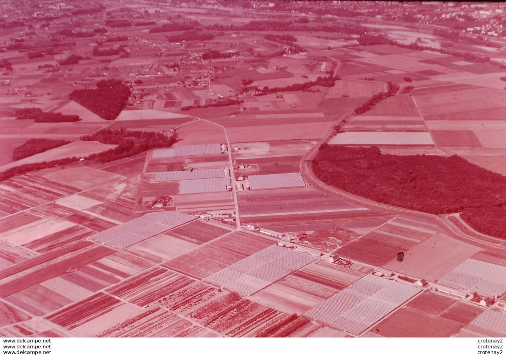 Photo Diapo Diapositive Slide La France Aérienne N°49 Production Végétale SERRES Dans Le VAL De LOIRE VOIR ZOOM - Dias