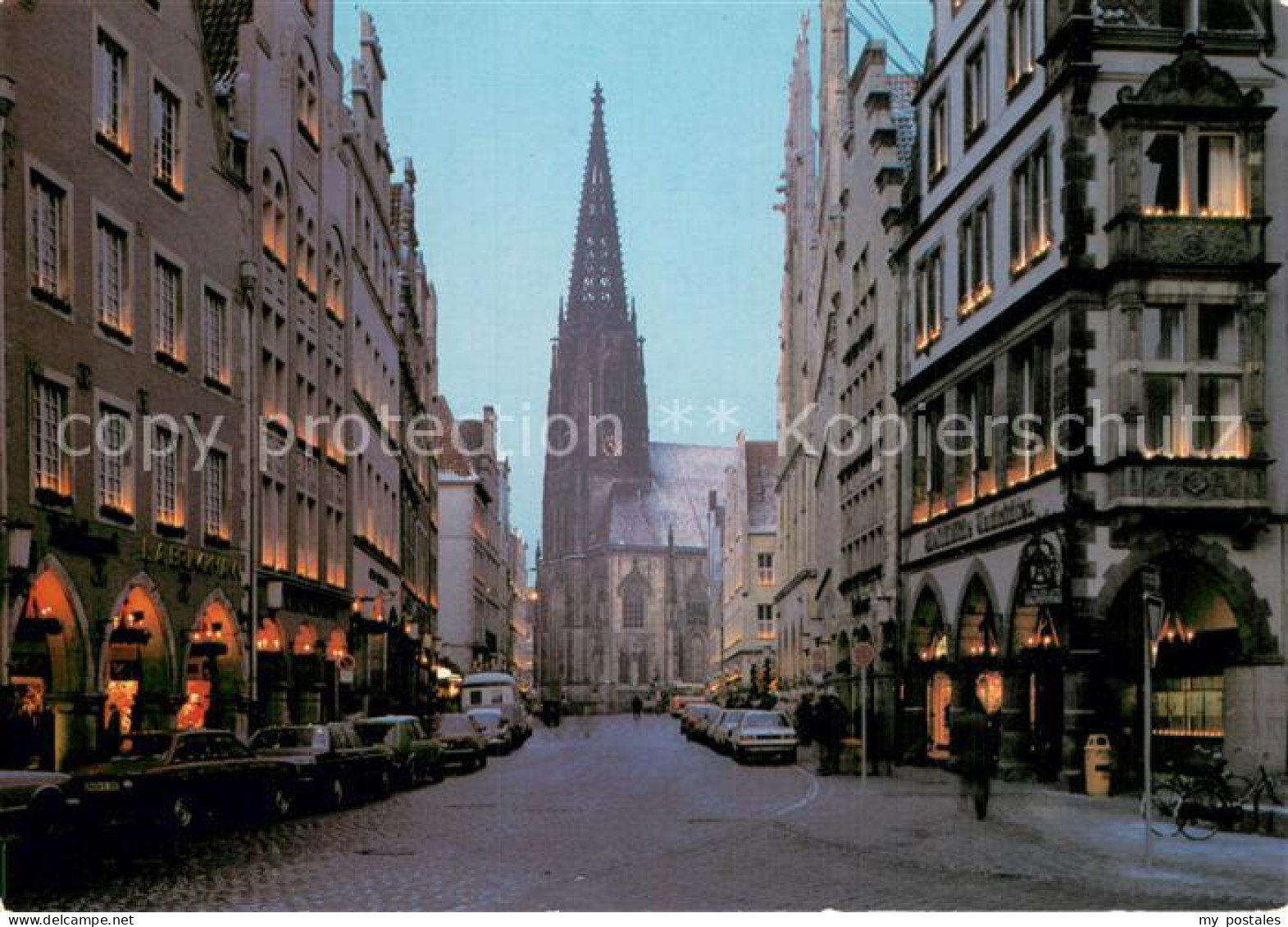 73779429 Muenster Westfalen Prinzipalmarkt In Festbeleuchtung Muenster Westfalen - Muenster