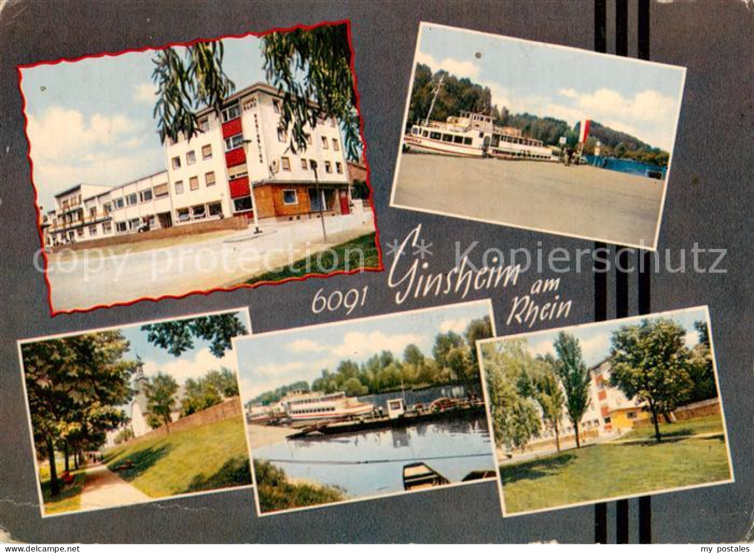 73779427 Ginsheim Mainz Hotel Rheinblick Rheinpartie Teilansichten  - Mainz