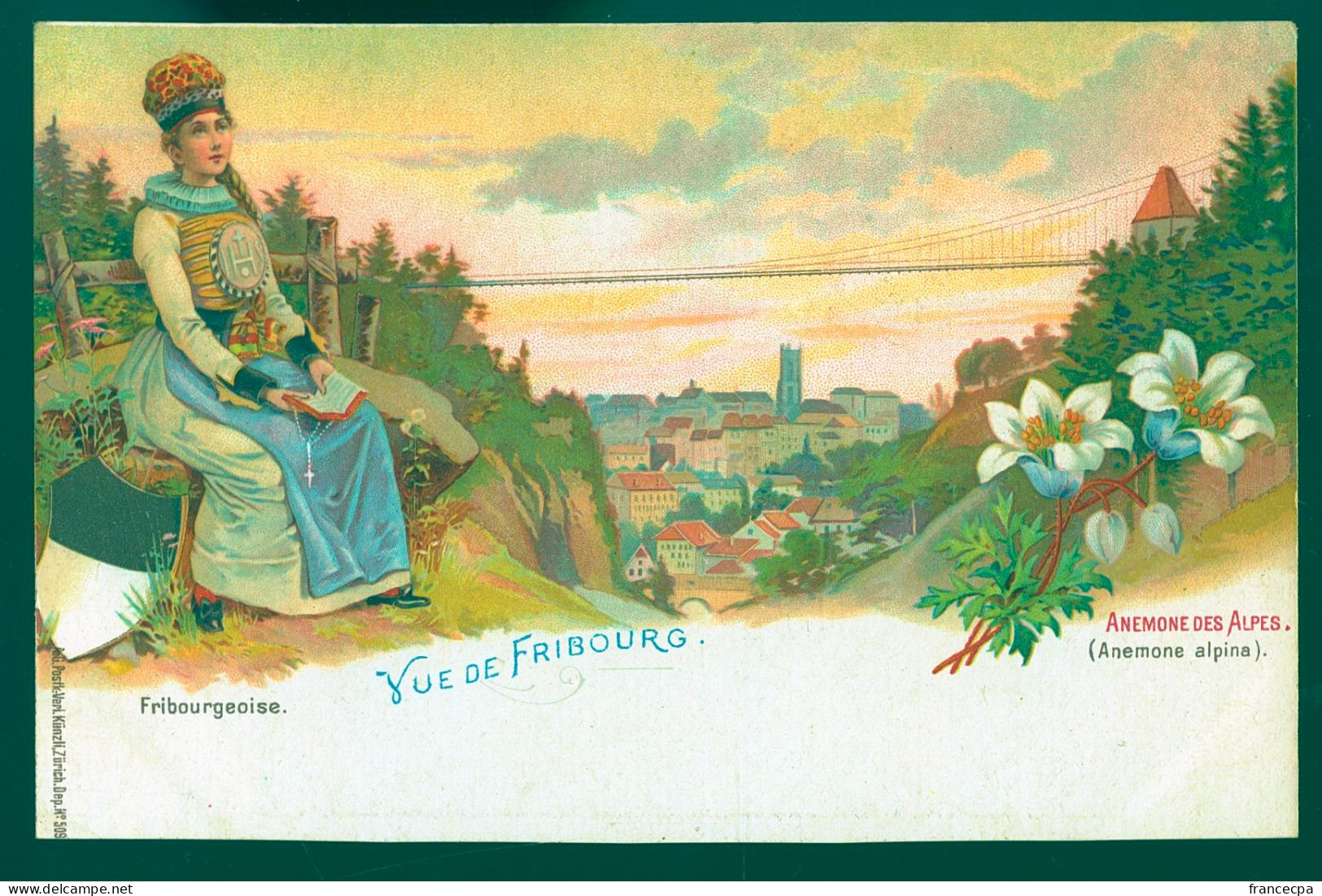 14568 - SUISSE - FRIBOURG - Vue De Fribourg  -  DOS NON DIVISE - Fribourg