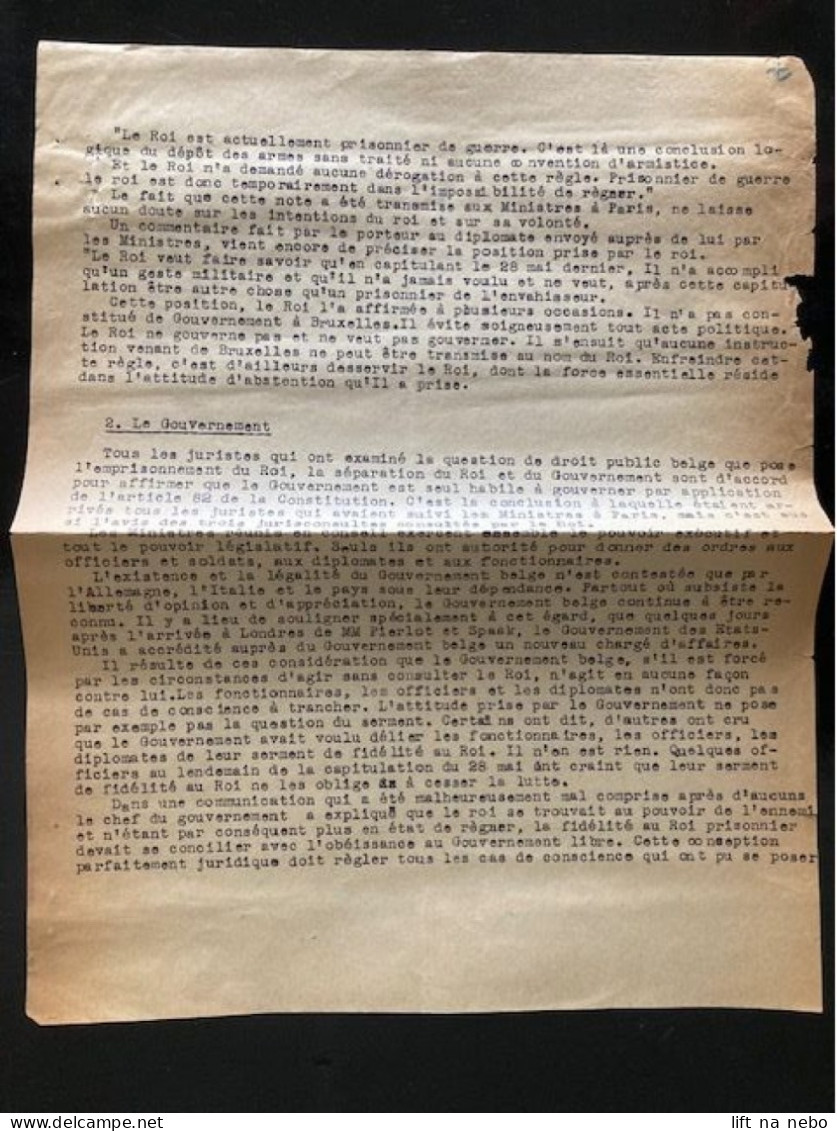 Tract Presse Clandestine Résistance Belge WWII WW2 Documents D'Audax  44 'Exposé De Monsieur Spaak' 5 Pages - Documents