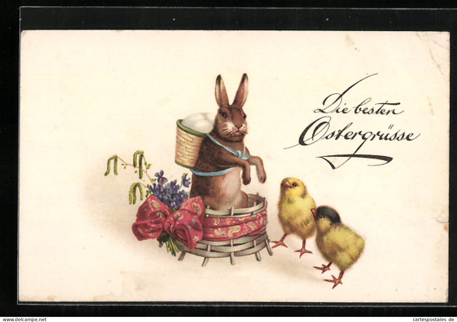 AK Osterhase Mit Küken, Die Besten Ostergrüsse  - Easter