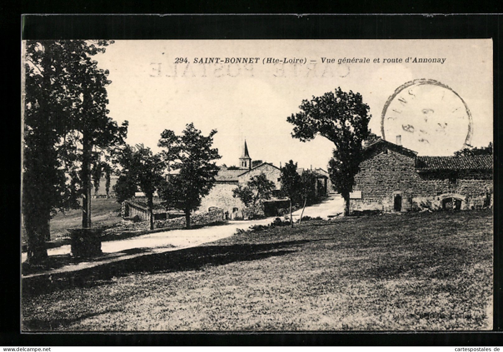 CPA Saint-Bonnet, Vue Generale Et Route D`Annonay  - Autres & Non Classés