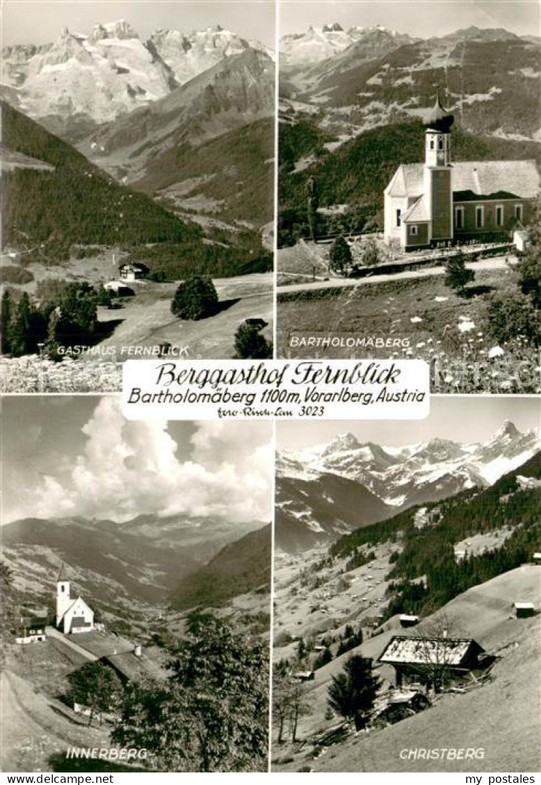 73779310 Bartholomaeberg 1100m Vorarlberg AT Berggasthof Fernblick Bergkapelle I - Altri & Non Classificati