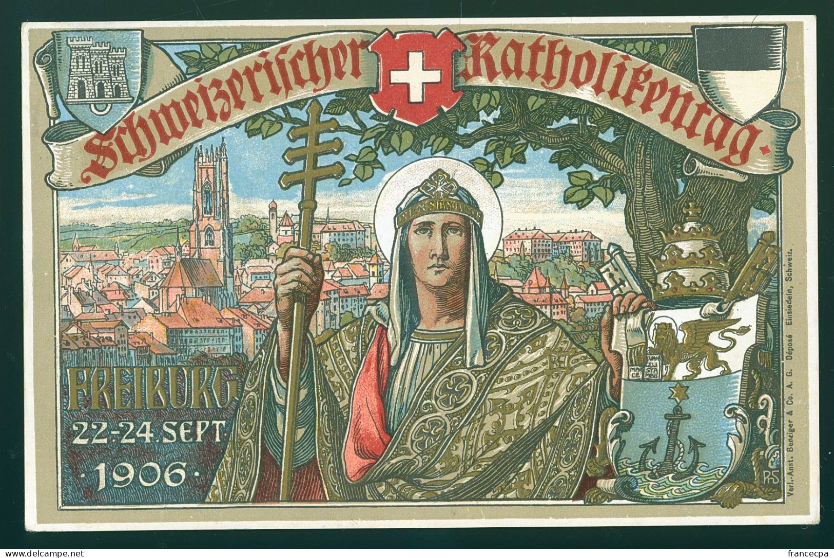 14570 - SUISSE -  FREIBURG 22 - 24 SEPT. 1906 - SCHWEIZER KATHOLIKENTAG - Fribourg