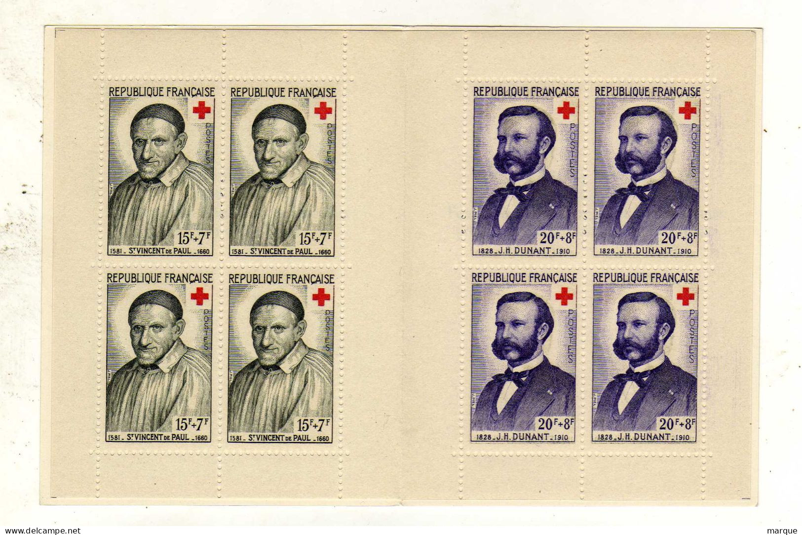 Carnet FRANCE Croix Rouge De 8 Timbres Année 1958 Neuf Xx - Rotes Kreuz