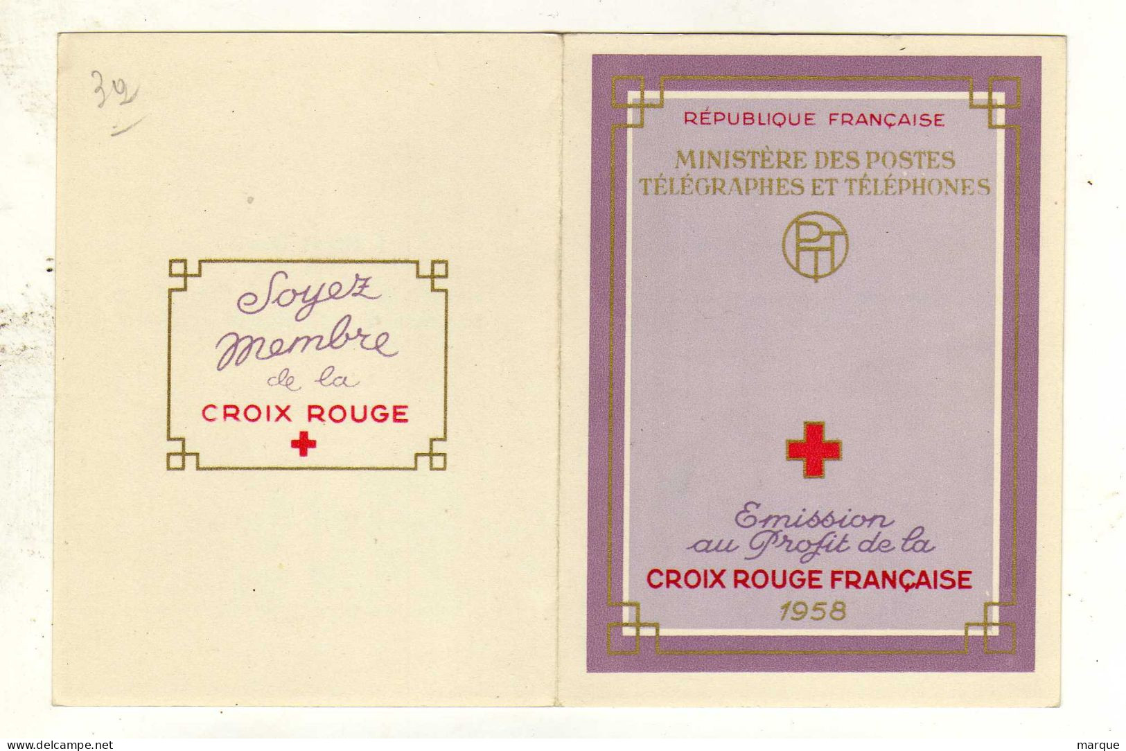 Carnet FRANCE Croix Rouge De 8 Timbres Année 1958 Neuf Xx - Cruz Roja