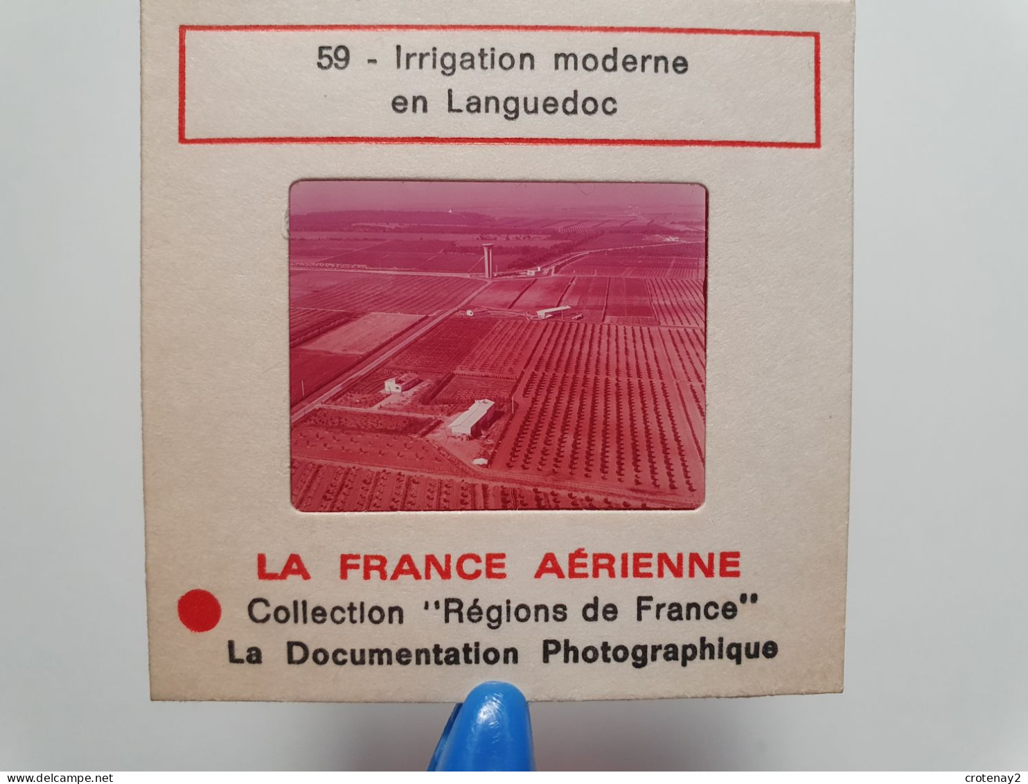 Photo Diapo Diapositive Slide France Aérienne N°59 IRRIGATION Moderne à Situer En LANGUECOC VOIR ZOOM - Dias