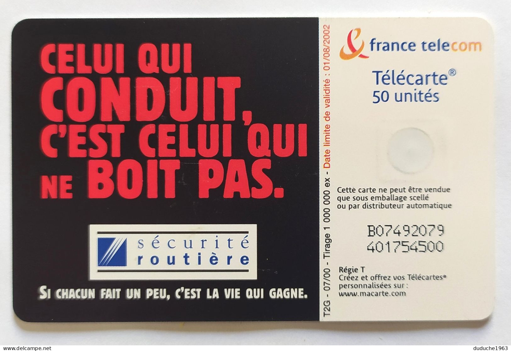 Télécarte France - Sécurité Routière - Zonder Classificatie