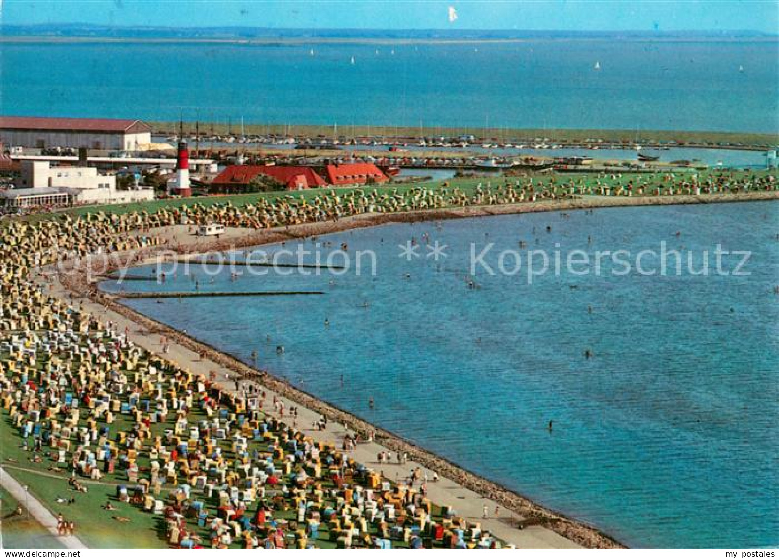 73779162 Buesum Nordseebad Blick Vom Hochhaus Auf Den Strand Buesum Nordseebad - Buesum