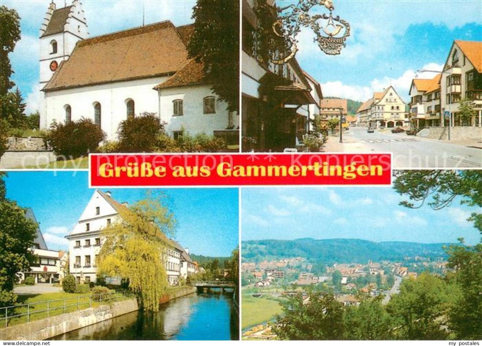 73779156 Gammertingen Kirche Ortsstrasse Panorama Kanal Gammertingen - Andere & Zonder Classificatie