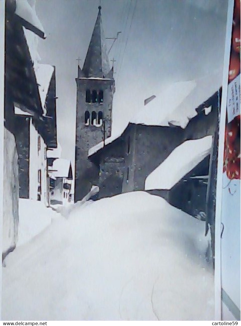 FRANCE 05. CPA. MONTGENEVRE - Une Rue Sous La Neige - église V1939 JV6309 - Andere & Zonder Classificatie