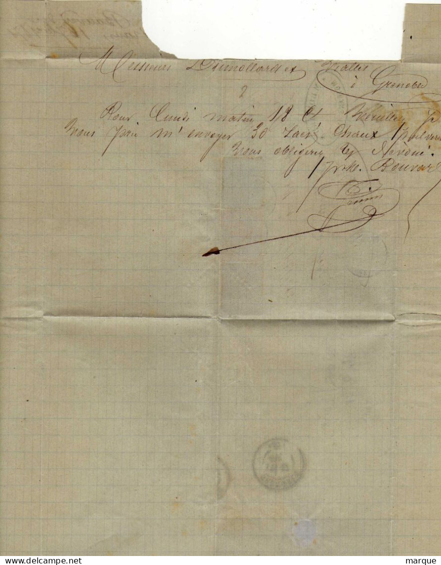 Document Avec Timbre 4C Dans Affranchissement Tricolore Oblitération 01/09/1871 - 1849-1876: Classic Period