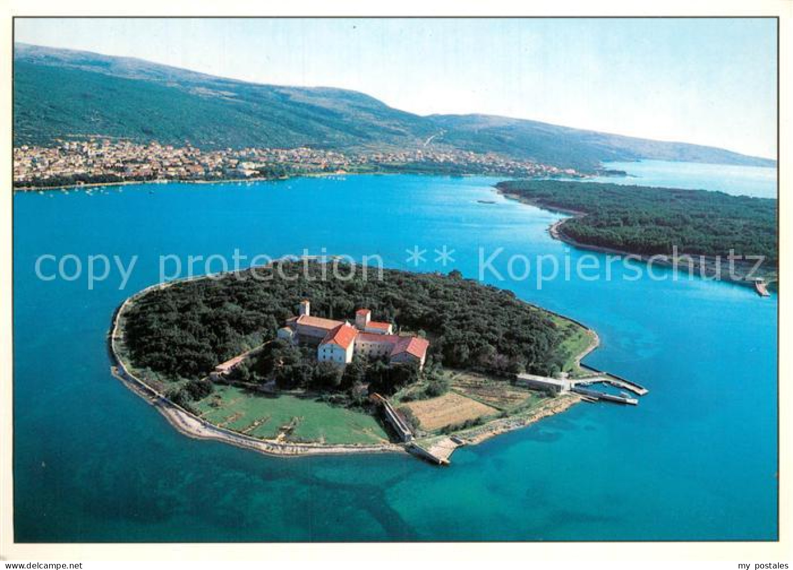 73779120 Punat Kosljun Otok Croatia  Franjevacki Samostan Kosljun Fliegeraufnahm - Croatia