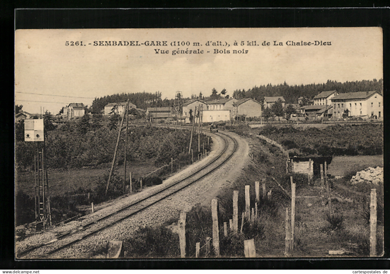 CPA Sembadel-Gare, Vue Generale, Bois Noir  - Otros & Sin Clasificación