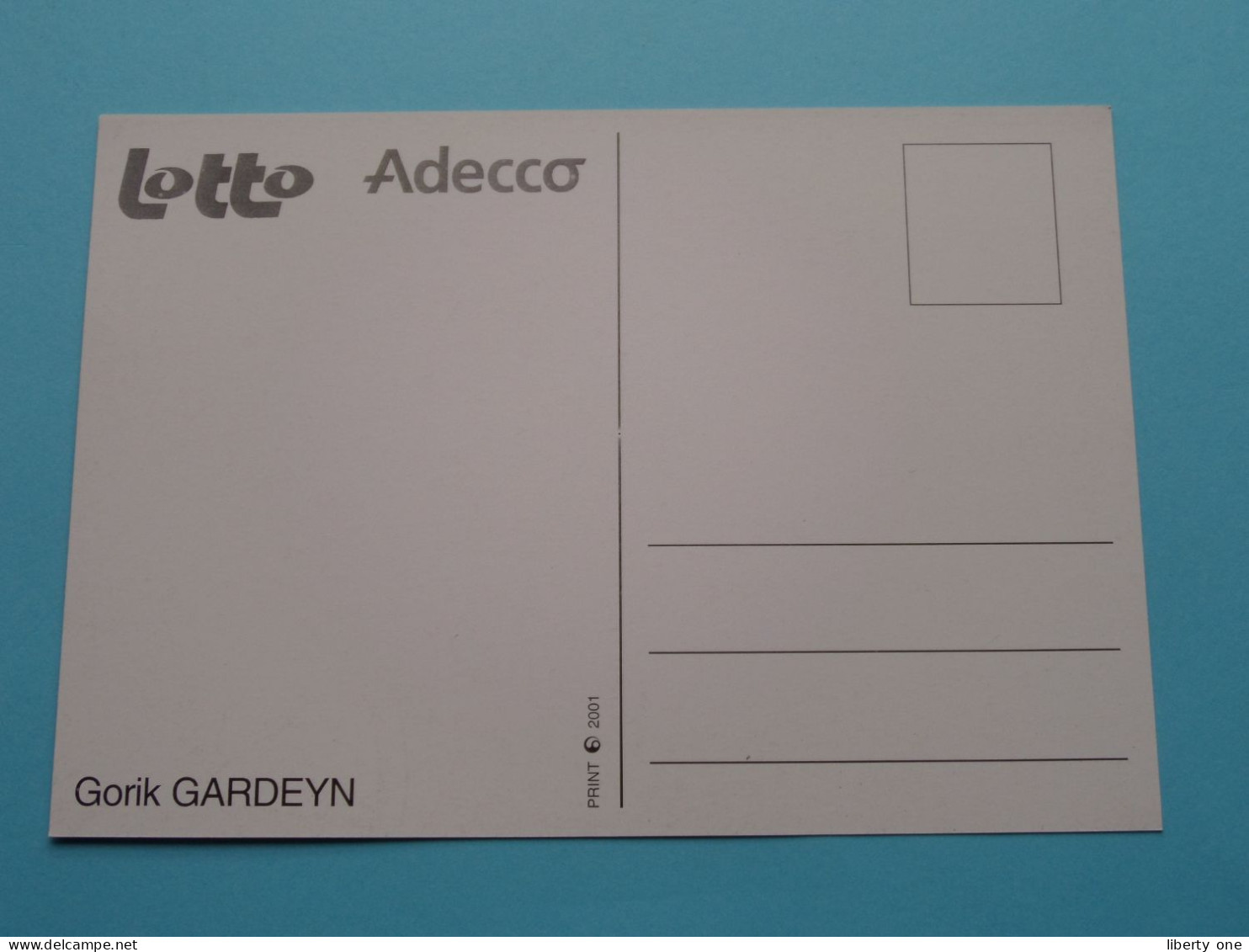 Gorik GARDEYN > LOTTO - ADECCO Team ( Zie / Voir SCANS ) Format CP ( Edit.: Print 2001 ) ! - Radsport