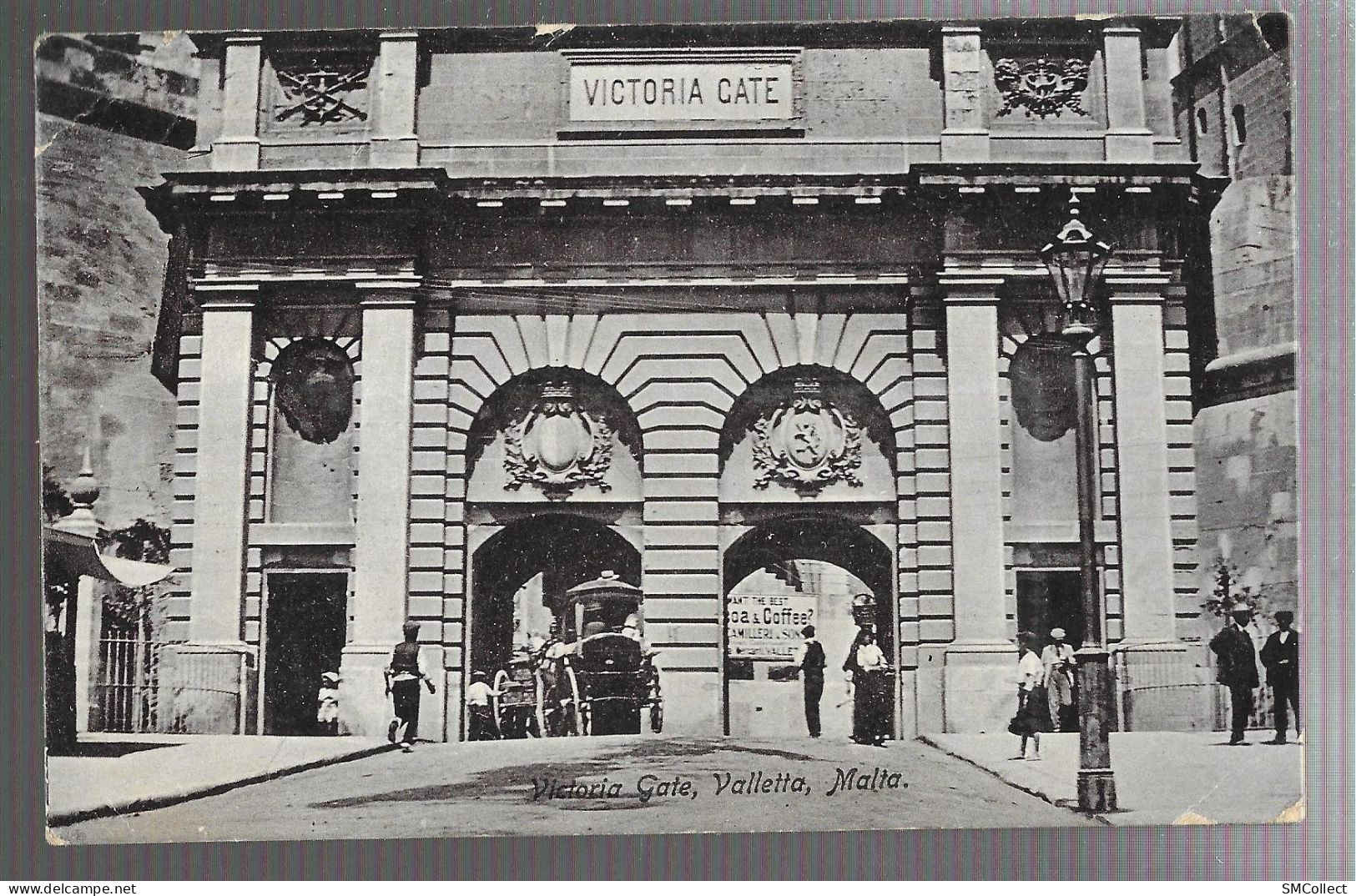 Victoria Gate, Valletta, Malta. CPA Voyagée Non Timbrée 1914 (A17p24) - Malte