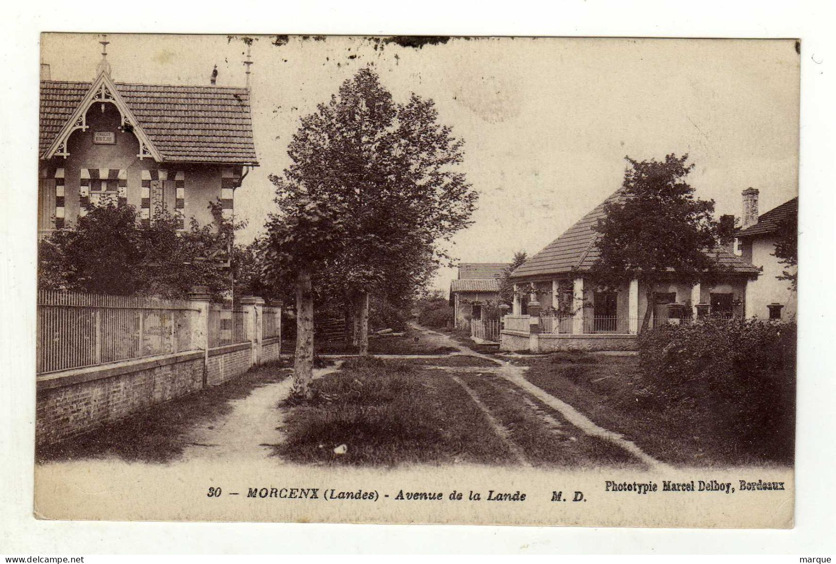 Cpa N° 30 MORCENX Avenue De La Gare - Morcenx