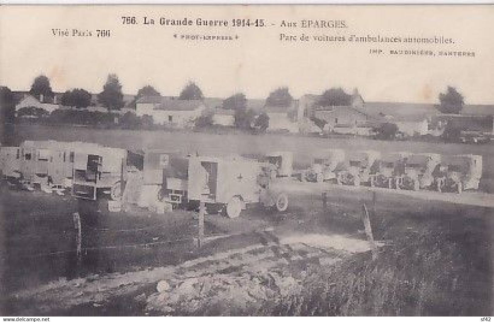 AUX EPARGES                        Parc Des Voitures D Ambulances Automobiles - Oorlog 1914-18