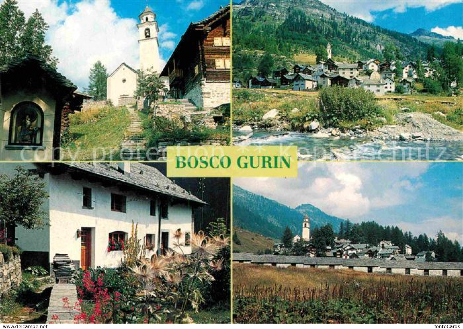 12719363 Bosco Gurin Teilansichten Kirche Partie Am Fluss Bosco Gurin - Otros & Sin Clasificación