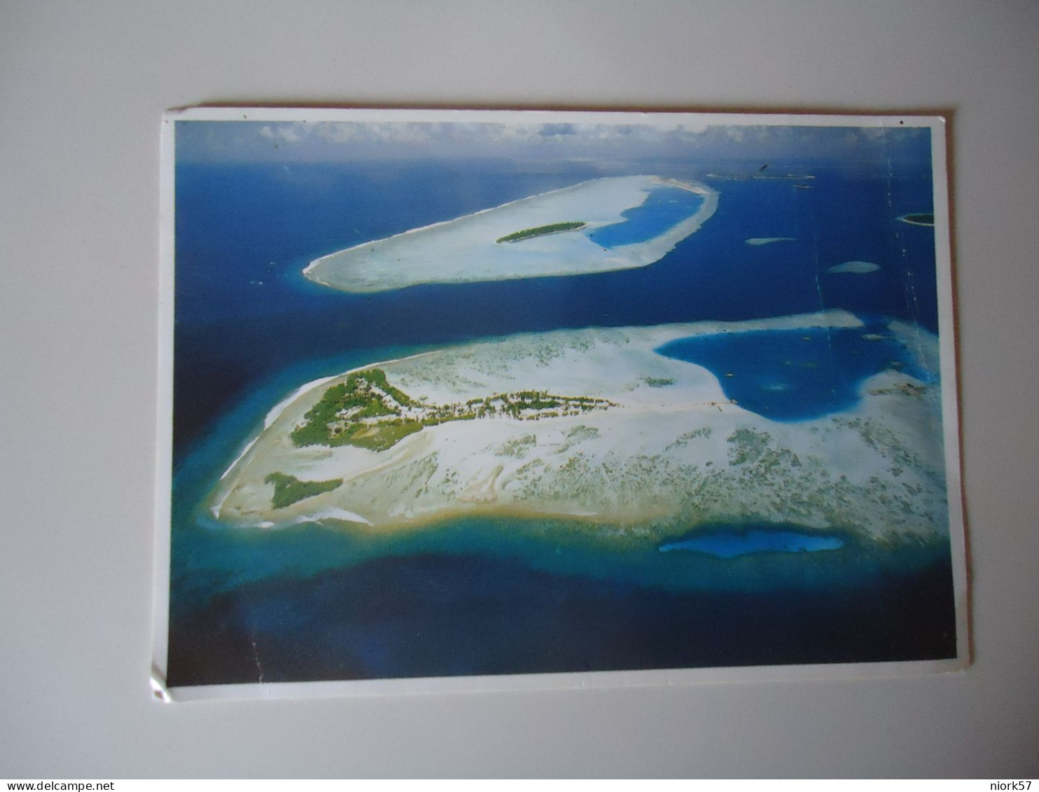 MALDIVES   POSTCARDS  1984 FARU AIRPORT   WITH STAMPS   FOR MORE PURCHASES 10% DISCOUNT - Maldives