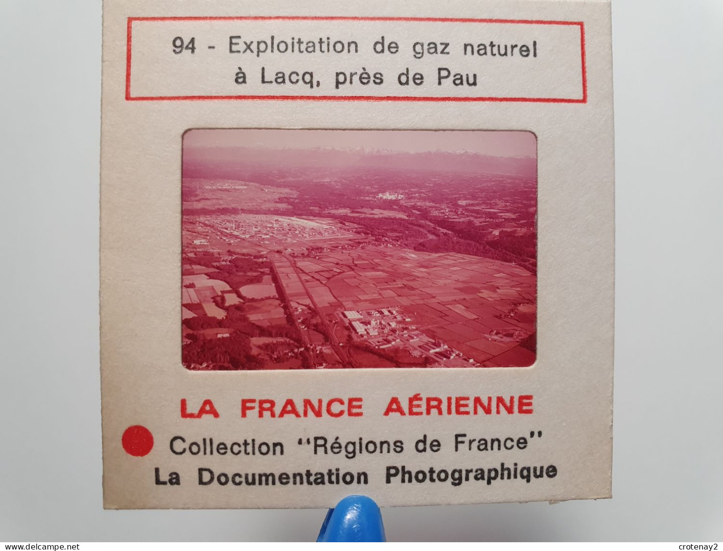 Photo Diapo Diapositive Slide La FRANCE Aérienne N°94 Exploitation De GAZ NATUREL à LACQ Vers PAU VOIR ZOOM - Diapositivas