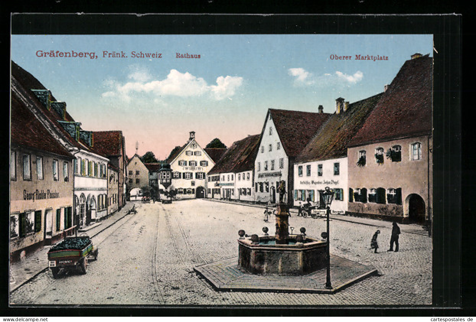 AK Gräfenberg /Fränk. Schweiz, Oberer Marktplatz Mit Geschäften Und Rathaus  - Altri & Non Classificati