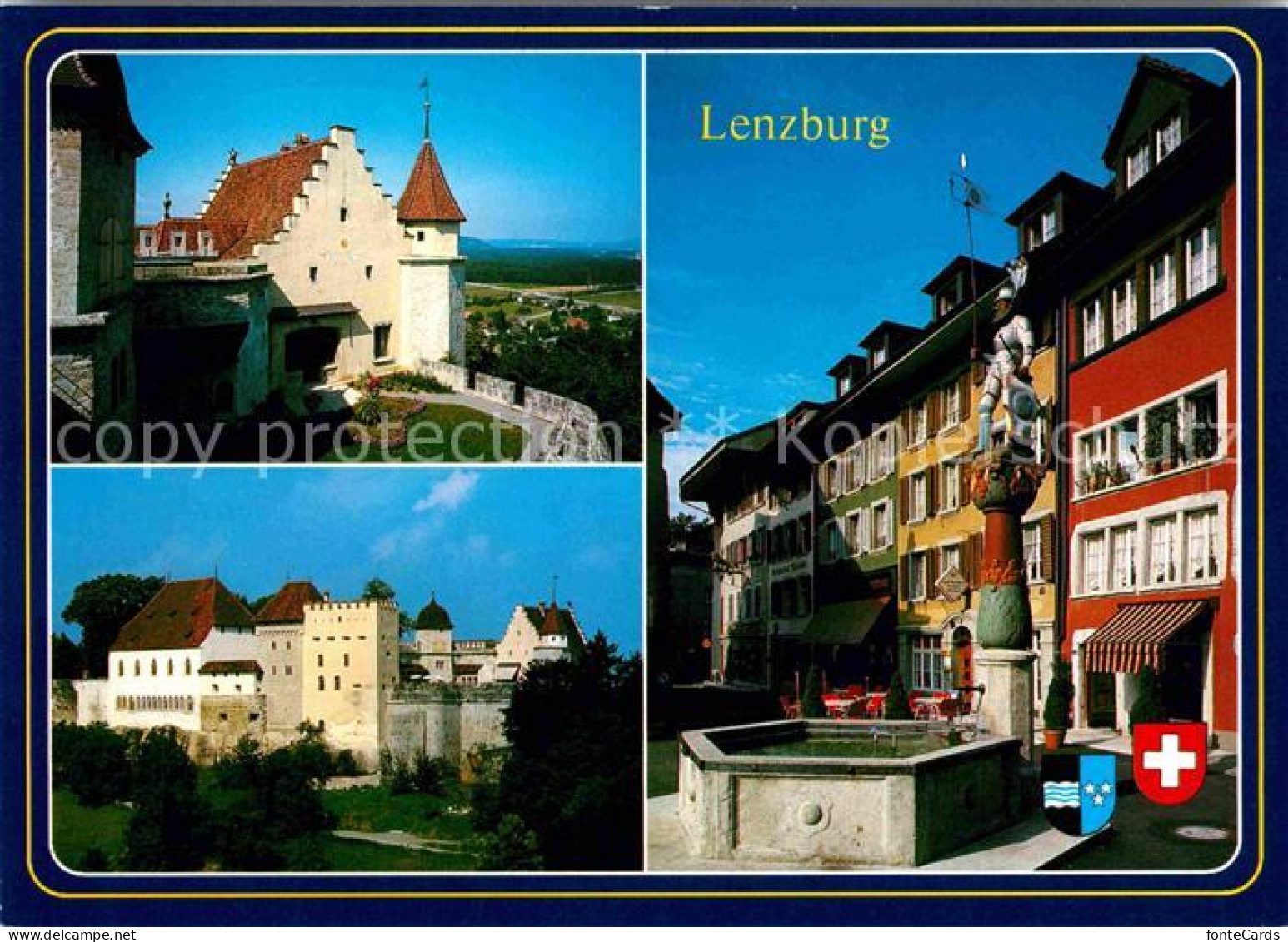 12715802 Lenzburg AG Schloss Brunnen Stadtansicht Lenzburg AG - Sonstige & Ohne Zuordnung