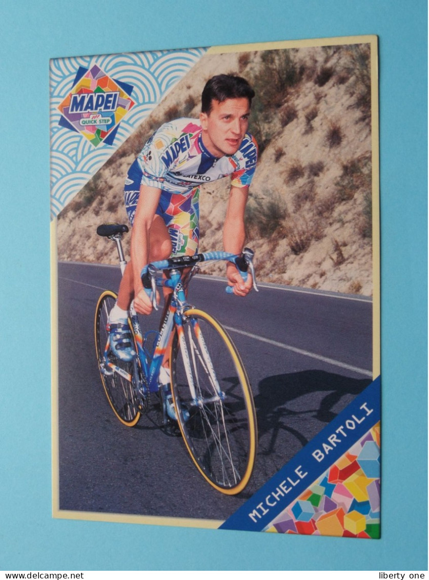 Michele BARTOLI > MAPEI Quick Step CYCLING Team ( Zie / Voir SCANS ) Format CP ( Edit.: Sponsor 1999 ) ! - Wielrennen