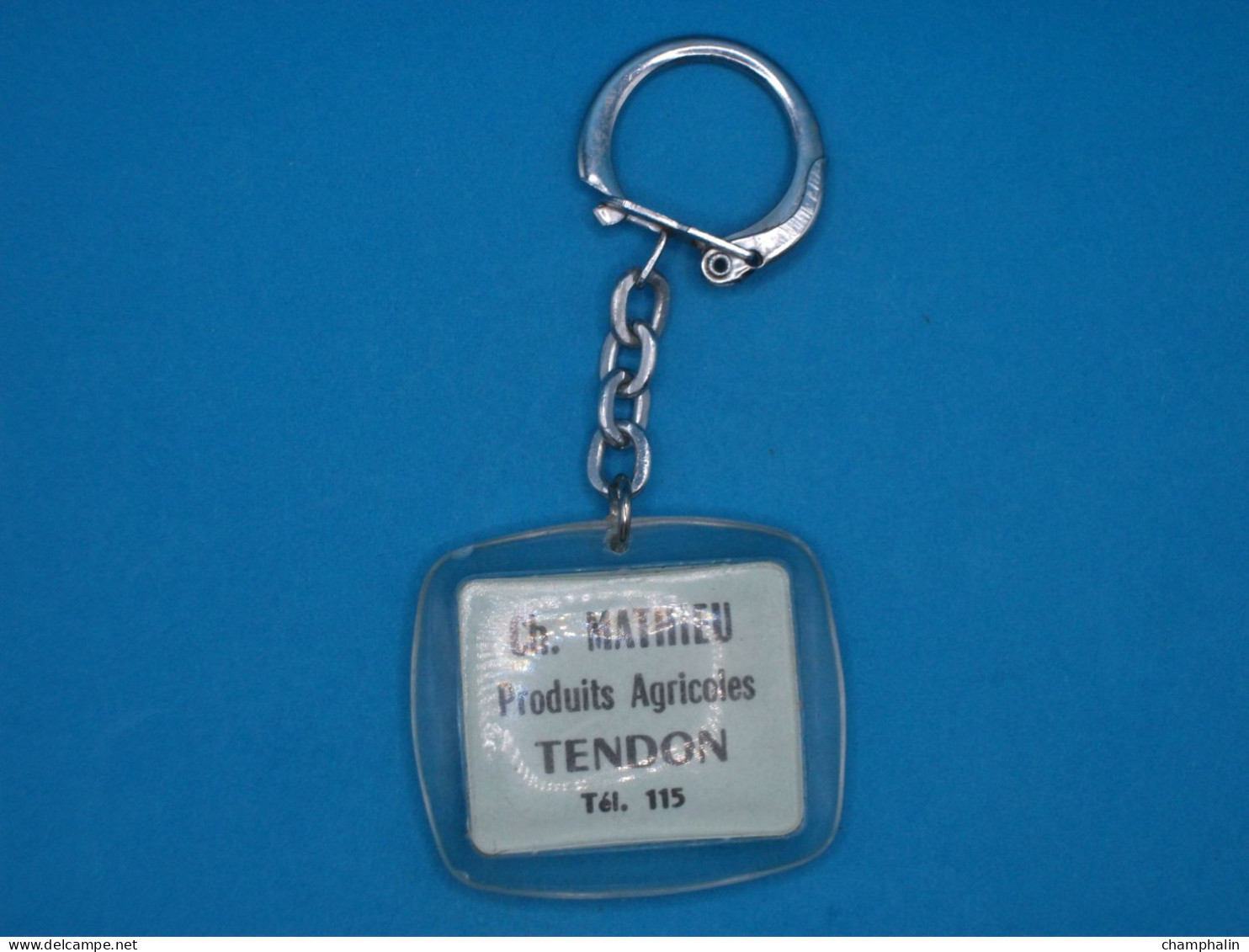 Porte-clé Plastique - Agrishell - Shell Que J'aime - Produits Agricoles Ch. Mathieu à Tendon (88) - Années 60 Coquillage - Key-rings