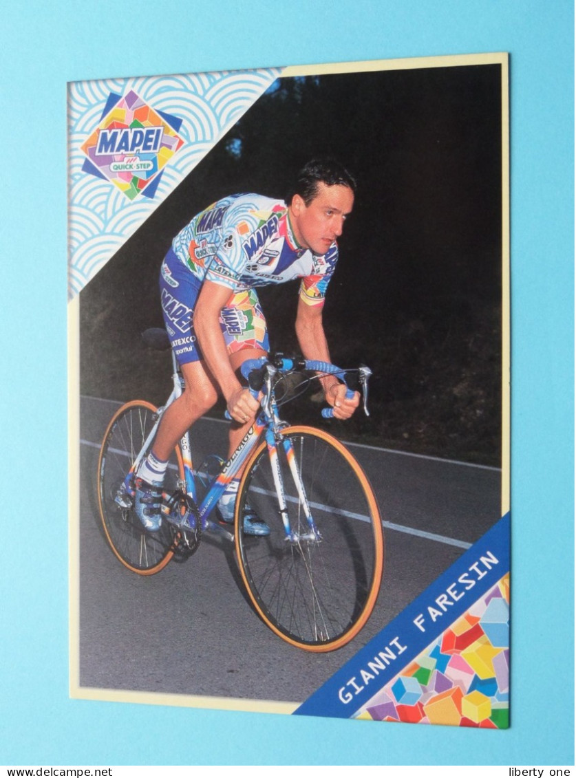 GIANNI FARESIN > MAPEI Quick Step CYCLING Team ( Zie / Voir SCANS ) Format CP ( Edit.: Sponsor 1999 ) ! - Wielrennen