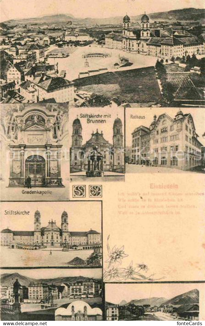 12714000 Einsiedeln SZ Kloster Gnadenkapelle Stiftskirche Rathaus Brunnen Einsie - Sonstige & Ohne Zuordnung