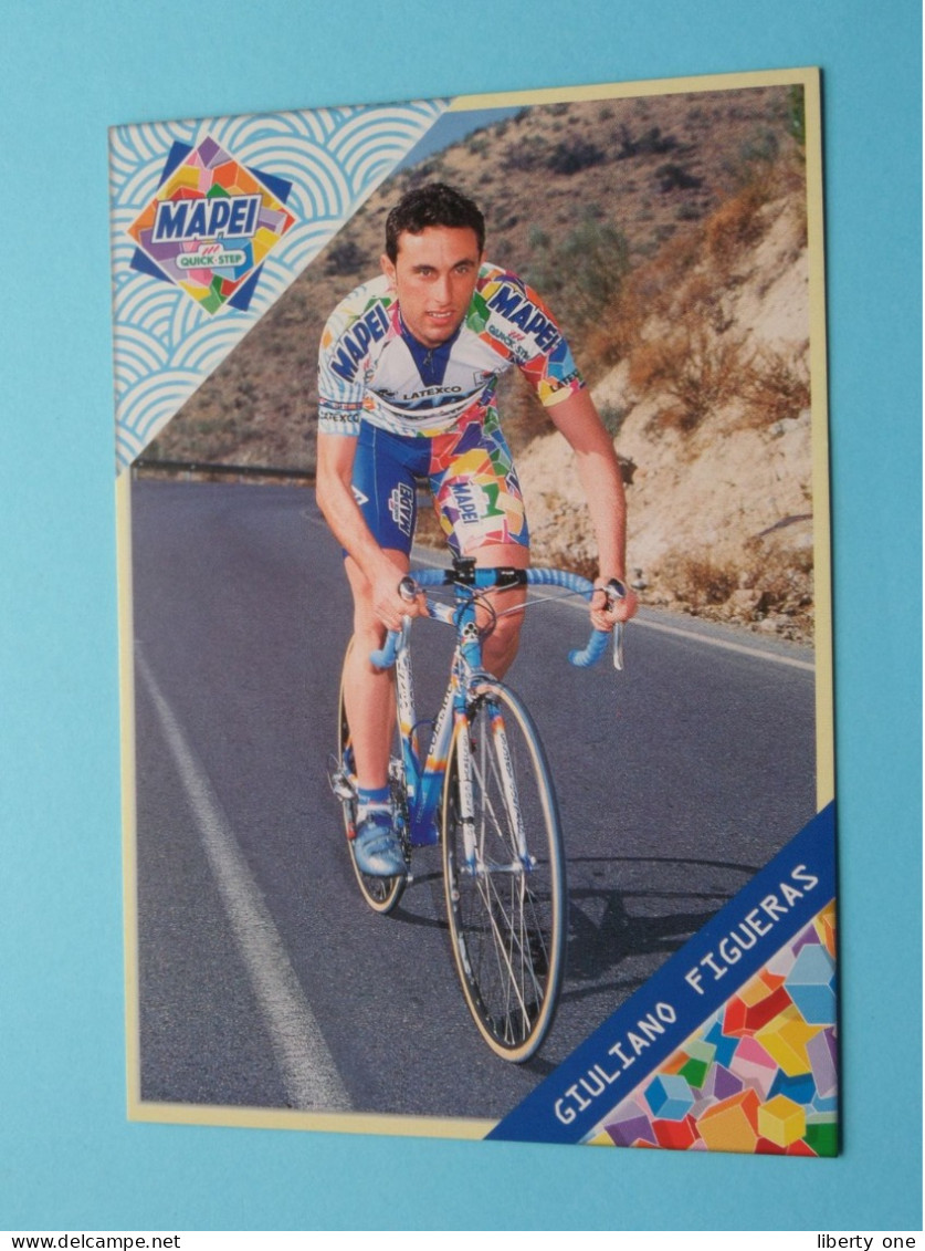 GIULIANO FIGUERAS > MAPEI Quick Step CYCLING Team ( Zie / Voir SCANS ) Format CP ( Edit.: Sponsor 1999 ) ! - Cycling