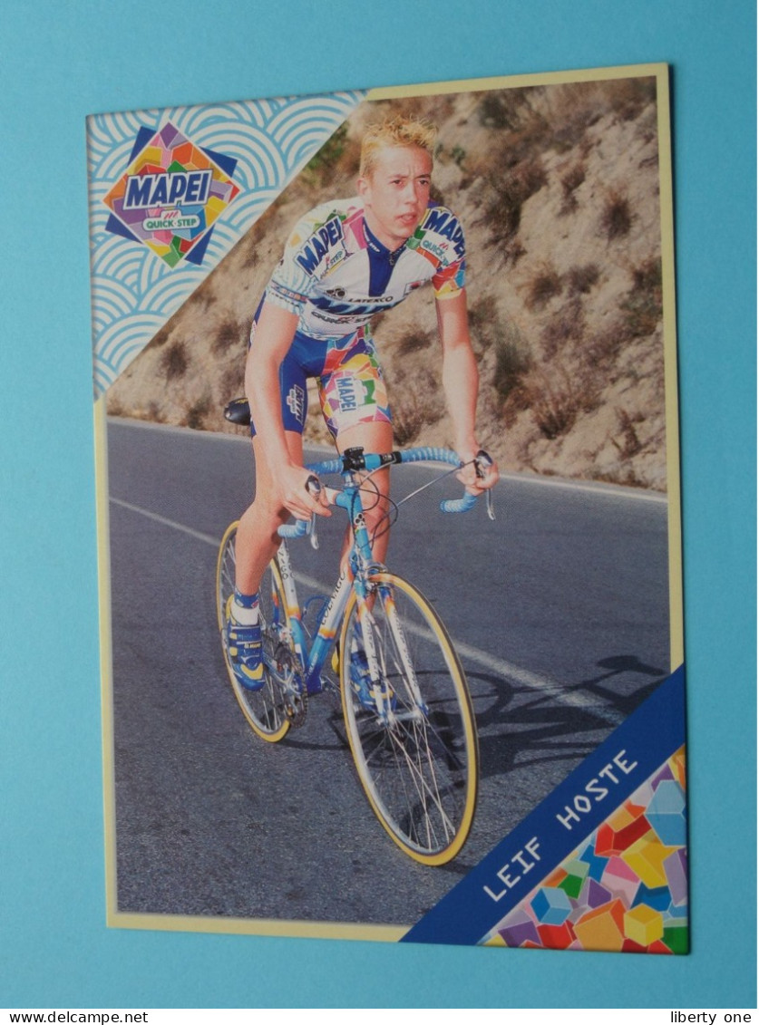 LEIF HOSTE > MAPEI Quick Step CYCLING Team ( Zie / Voir SCANS ) Format CP ( Edit.: Sponsor 1999 ) ! - Ciclismo