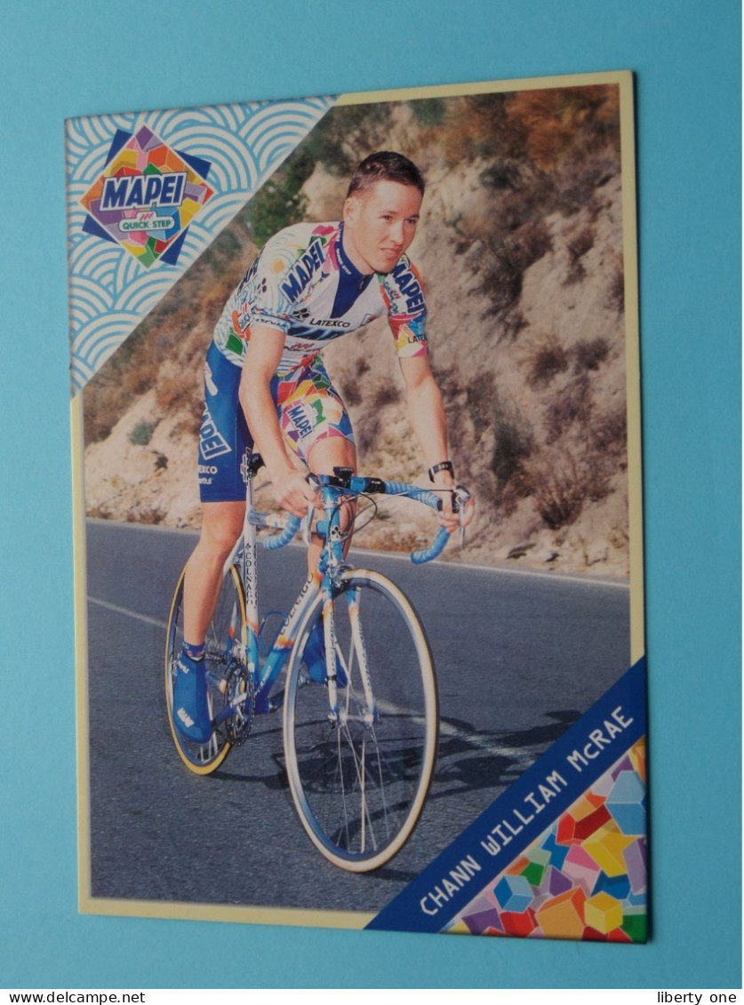 CHANN WILLIAM McRAE > MAPEI Quick Step CYCLING Team ( Zie / Voir SCANS ) Format CP ( Edit.: Sponsor 1999 ) ! - Wielrennen