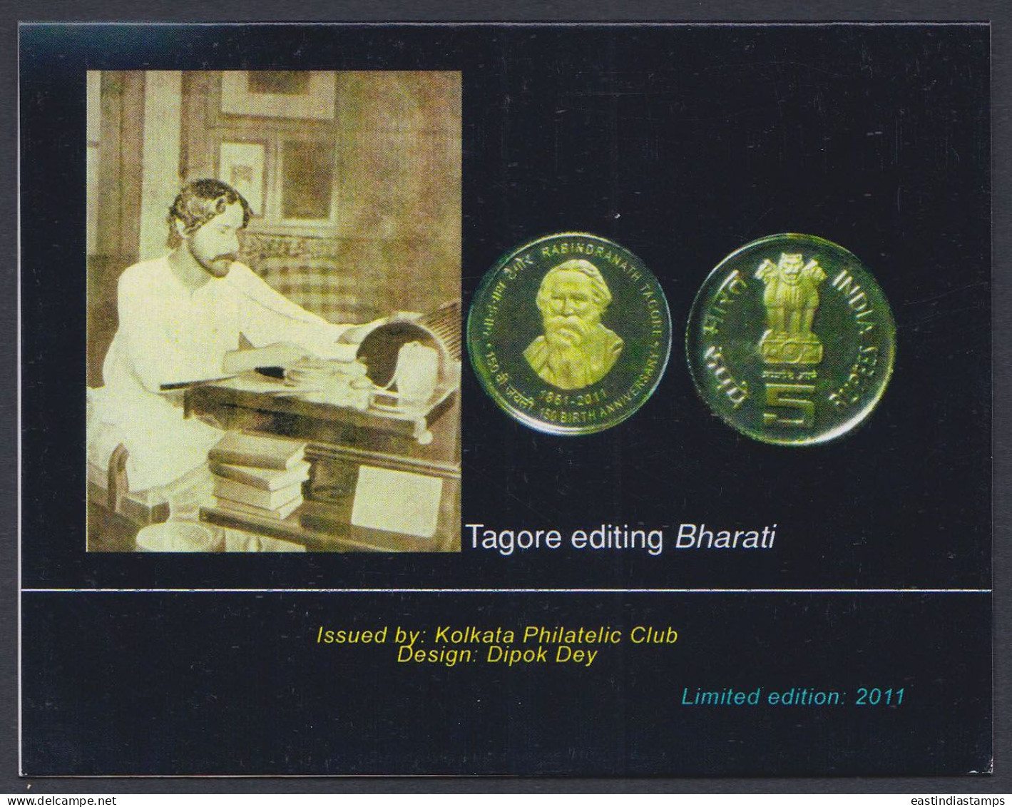 Bangladesh 2011 Mint Stamp Booklet Rabindranath Tagore Coin, Literature, Art, Arts, Nobel Prize - Bangladesh