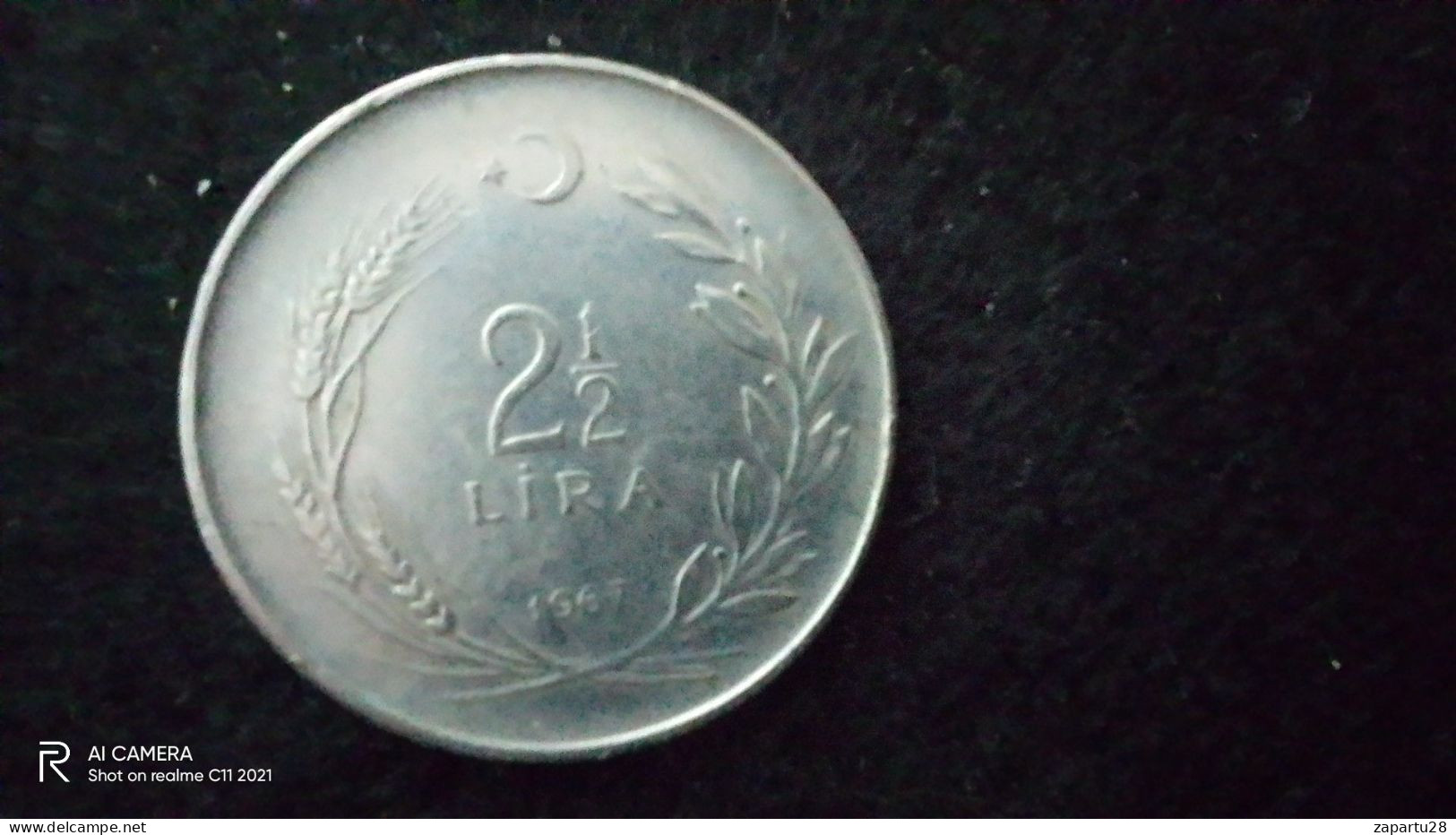 TÜRKİYE - 1967--   2.1/2   LİRA     - XF-   YÜKSEK KATALOG DEĞERİ - Turkey