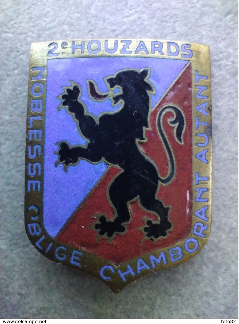 Médaille Militaire Insigne 2° Houzard écu Taillé (???) Chamborant Hussard Drago - Esercito