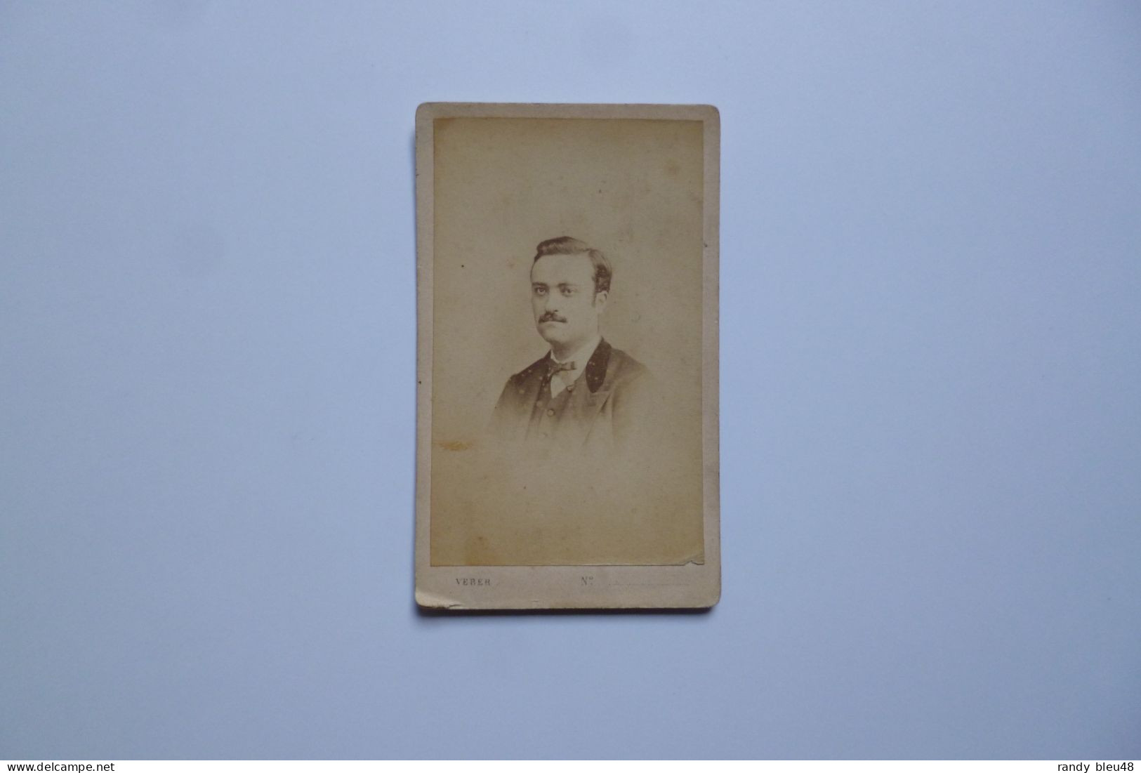 Photographie CDV -  Jeune Homme   -  Photographie VEBER  -  30 Rue Saint Thomas  -  SAINT GERMAIN En LAYE - Autres & Non Classés