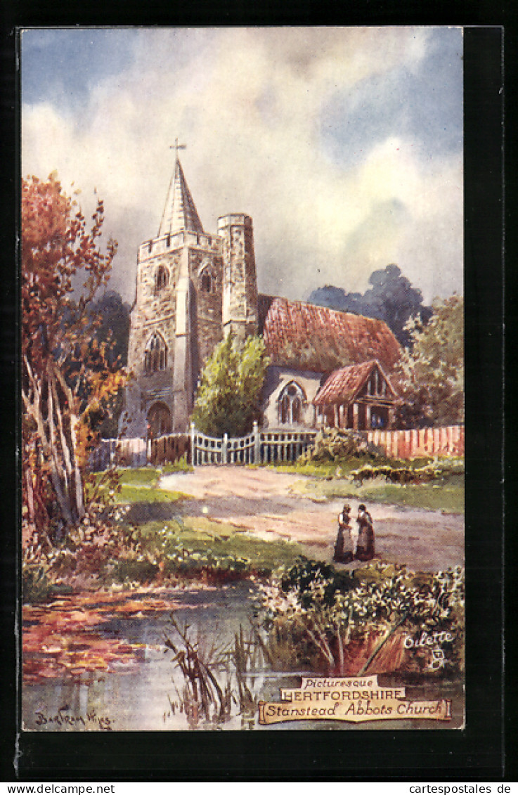 Künstler-AK Raphael Tuck & Sons Nr. 7425: Hertfordshire, Stanstead Abbots Church  - Tuck, Raphael